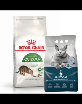 ROYAL CANIN Outdoor hrana uscata pentru pisicile adulte care ies afara 30 2 kg + ARISTOCAT nisip litiera pisici 5 l GRATIS