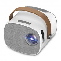 Videoproiector Portabil Techstar&reg YG230 WiFi 2400 lumeni LED HDMI AV USB SD Difuzor incorporat Miracast Telecomanda Alb