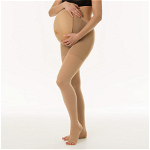Ciorapi Compresivi Medicinali Pressio AM Maternity bej varf deschis 15-21 mmHg, Pressio