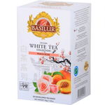 Ceai alb White Tea Peach Rose, 20 plicuri, Basilur, Basilur