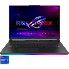 Laptop ASUS Gaming 18 ROG Strix SCAR 18 G834JZ QHD+ Intel Core i9-13980HX 32GB DDR5 1TB SSD NVIDIA RTX 4080 12GB Black G834JZ-N6020