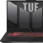 Laptop Gaming ASUS TUF A17 FA707NV cu procesor AMD Ryzen™ 7 7735HS pana la 4.75 GHz, 17.3", Full HD, IPS, 16GB DDR5, 512GB SSD, NVIDIA® GeForce RTX™ 4060, No OS, Mecha Gray