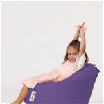 Fotoliu puf pentru copii, Bean Bag, Ferndale, 60x60 cm, poliester impermeabil, mov, Ferndale