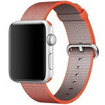 Curea iUni compatibila cu Apple Watch 1/2/3/4/5/6, 40mm, Nylon, Woven Strap, Red Velvet