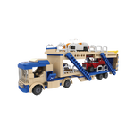 Set cuburi constructie MyCity TIR platforma transport masini, 424 piese, Blocki