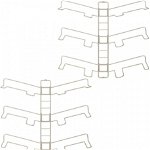 Set de 2 suporturi pentru incaltaminte mDesign, metal, 44,5 x 47,5 cm