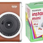 Set Aparat Foto Instant Fujifilm Instax mini 90 Neo + Hartie Foto Fujifilm Instax Mini (Maro), Fujifilm