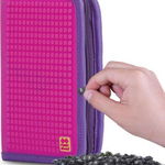 PIXIE Pencil Case Trusa School School cu Fermoar, PIXIE CREW, Alphabet, Purple Panel, PIXIE