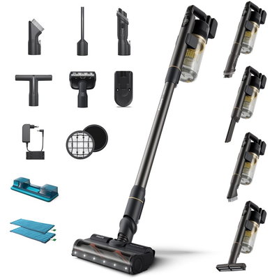 Aspirator Philips vertical  0.6 L  25.2 V autonomie max 80 min XC7057/01 Aqua Complete 7000 Series Negru-Auriu