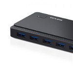 Hub USB TP-Link UH720, 7 porturi USB 3.0, negru, TP-Link