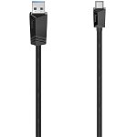Cablu USB-C - USB A 3.2 Gen 1 HAMA 200652, 1.5m, negru