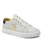 Sneakers Calvin Klein Jeans Classiccuplowlaceup Lth Ml YM0YM00491 Bright White/Creamy White/Garnet 0KV, Calvin Klein Jeans