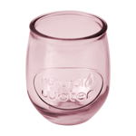 Pahar din sticlă reciclată Ego Dekor Water, 400 ml, roz deschis, Ego Dekor