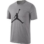 Nike, Tricou de bumbac cu imprimeu logo Jordan Jumpman, Gri melange, L