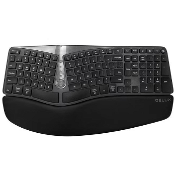 Tastatura wireless si bluetooth Delux GM901D neagra
