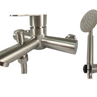 Baterie Baie din Oțel Inoxidabil DAX-009 MIXXUS, Monocomandă, Finisaj Cromat, Montare pe Perete, Mixxus