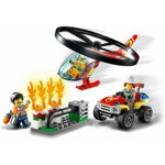 LEGO - Set de joaca Interventie cu elicopterul de pompieri , ® City, Multicolor