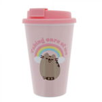 Cana de voiaj - Pusheen SCC, Plastic, 350 ml, Roz