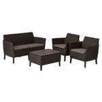 Set mobilier gradina maro 4 piese Keter Salemo, Keter