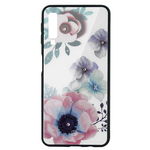 Carcasa Sticla Samsung Galaxy A7 (2018) Just Must Glass Diamond Print Flowers White Background