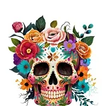 Sticker decorativ, Sugar Skull, Multicolor, 64 cm, 1201STK-2, BV
