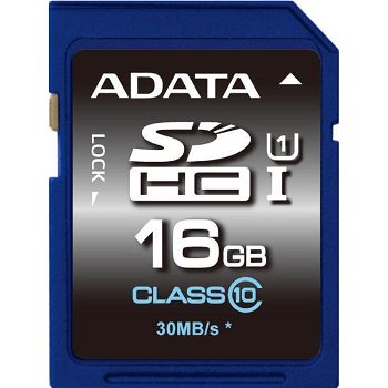 Card de memorie Adata SDHC ASDH16GUICL10-R, 16 GB, Clasa 10, ADATA