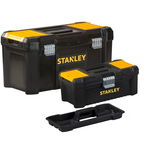 Set 2 cutii pentru depozitarea sculelor, Stanley, Plastic, 19", 12,5", Negru/Galben