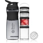 Blender Bottle Sport Mixer® GoStak set cadou pentru sportivi culoare Black 820 ml, Blender Bottle