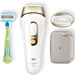 Epilator IPL BRAUN IPL Silk-expert Pro 5 PL5054 Skin Pro 2.0, 400.000 impulsuri, 1 cap, retea, alb-auriu