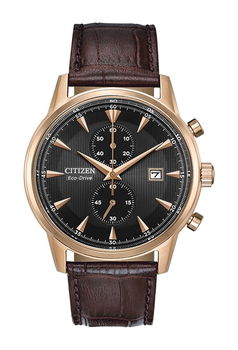 Ceasuri Barbati Citizen Watches Mens Corso Eco-Drive Chronograph Watch 43mm BROWN