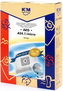 Sac aspirator AEG GR 28, sintetic, 4 saci + 1 filtru, KM