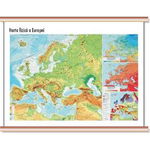 Harta fizică a Europei - mini - plastifiat cu șipci - Paperback - *** - Cartographia Studium, 