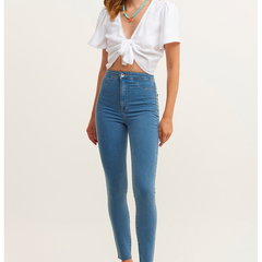 Blugi skinny cu talie inalta, OXXO