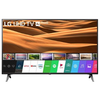Televizor LED LG 43UM7100PLB, 108 cm, 4K UHD, Smart TV, Wi-Fi, Bluetooth, CI+, AI Smart, Procesor Quad Core, Negru