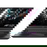 Gigabyte Laptop Gaming GIGABYTE AORUS 9KF, Intel Core i5-12500H, 15.6 inch FHD, 16GB RAM, 512GB SSD, nVidia RTX 4060 8GB, Windows 11 Home, Negru, Gigabyte