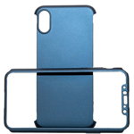 Protectie Spate Just Must Defense 360 iPhone X + Protectie Fata + Folie Protectie Display (Albastru), Just Must