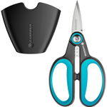 Secateurs HerbCut, set with holster (grey/turquoise, herb scissors with defoliation function), Gardena