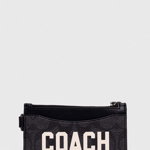Coach carcasa cardului culoarea gri, Coach