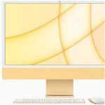 Sistem Desktop PC iMac 24" (2021) cu procesor Apple M1, 24", Retina 4.5K, 16GB, 1TB SSD, 8-core GPU, Yellow, INT KB, Magic Keyboard + Mouse