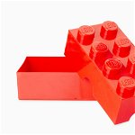 Cutie pentru sandwich sau depozitate Lego 2x4 rosu
