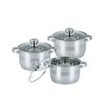 Set oale 6 piese Bohmann, (2.6L, 3.6L, 4.5L), inductie, cu capac sticla, Inox