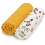 T-TOMI BIO Muslin Diapers scutece textile Mustard Meadow 65 x 65 cm 1 buc, T-Tomi