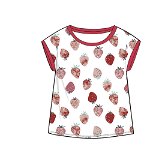 Pijama copii Chicco, alb cu rosu, 35387