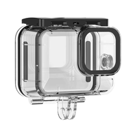 Carcasa Waterproof pentru Camera Video Sport GoPro Hero9/10/11 Negru/Transparent, Telesin