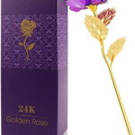 Trandafir DeeCozy, 24K, violet/auriu, 24,8 x 8,8 cm