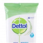 Servetele antibacteriene Dettol, Lime&Menta, 36 buc.