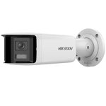 Camera IP panoramica, 4MP, 2 x 2.8mm, Acusense DarkFighter, IR 40m, Alarma, Hikvision DS-2CD2T46G2P-ISU/SL, Hikvision