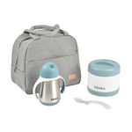 Set izoterm on the go 4 piese Beaba Blue, Beaba