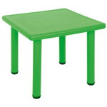 Masa patrata reglabila din plastic pentru gradinita, 40-60 cm, verde, Moje Bambino