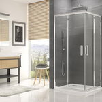 Cabina de dus patrata, SanSwiss, Ocelia, 80 x 80, cu acces pe colt, Ronal Bathrooms